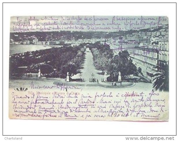 Cartolina Napoli Villa Municipale E Riviera Chiaia 1920 - Napoli