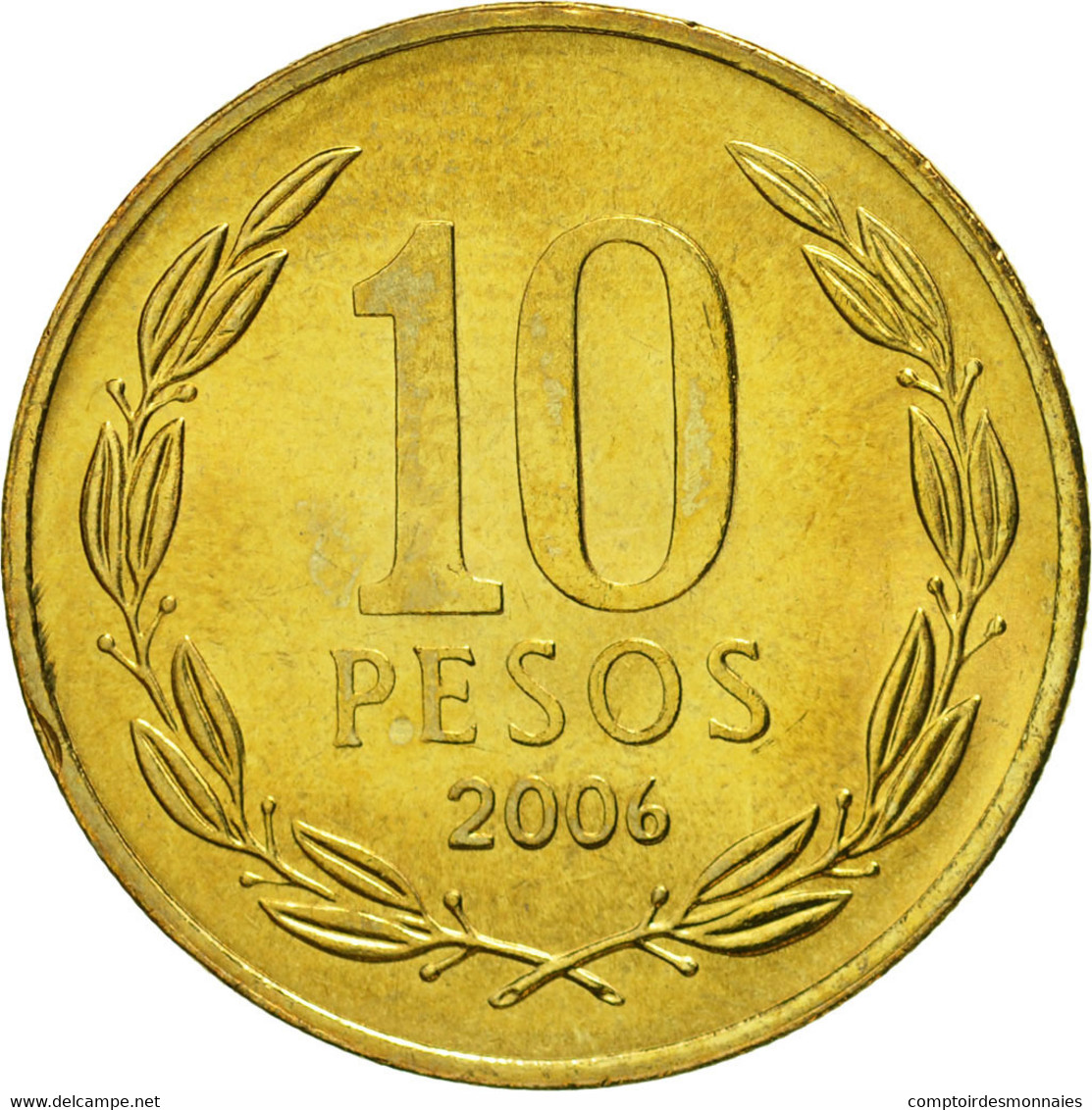 Monnaie, Chile, 10 Pesos, 2006, Santiago, FDC, Aluminum-Bronze, KM:228.2 - Chili