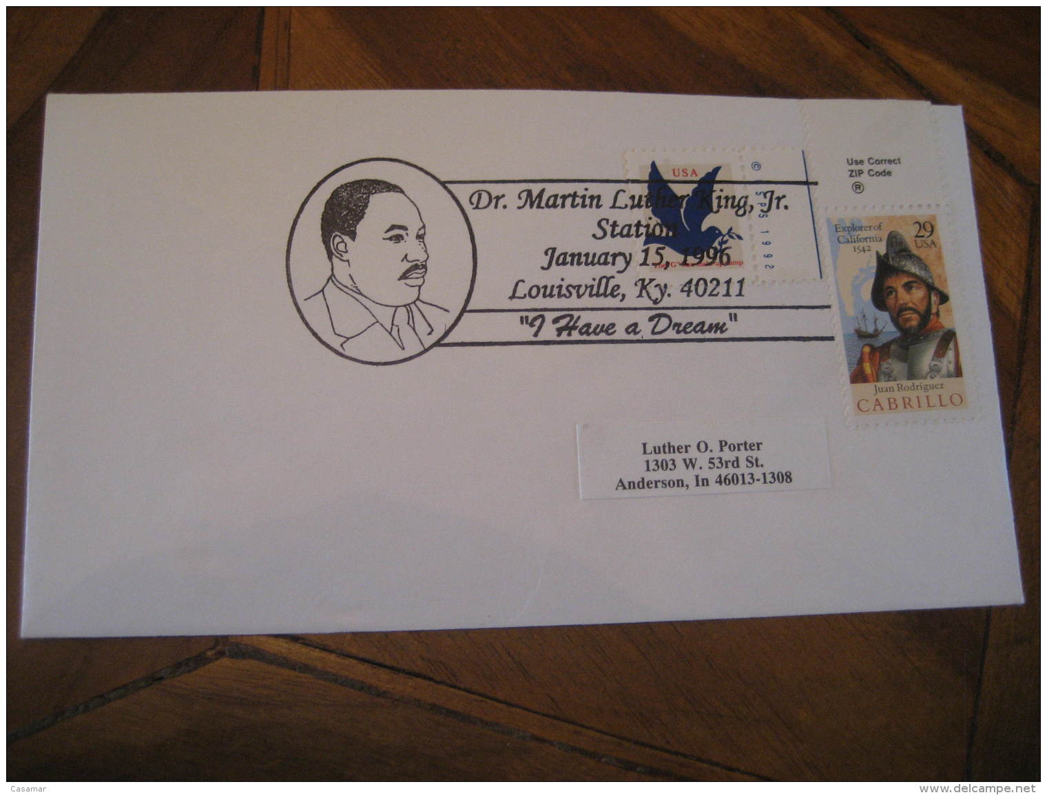 MARTIN LUTHER KING JR. Celebrities Celebrites LOUISVILLE 1996 Cancel Cover USA - Martin Luther King