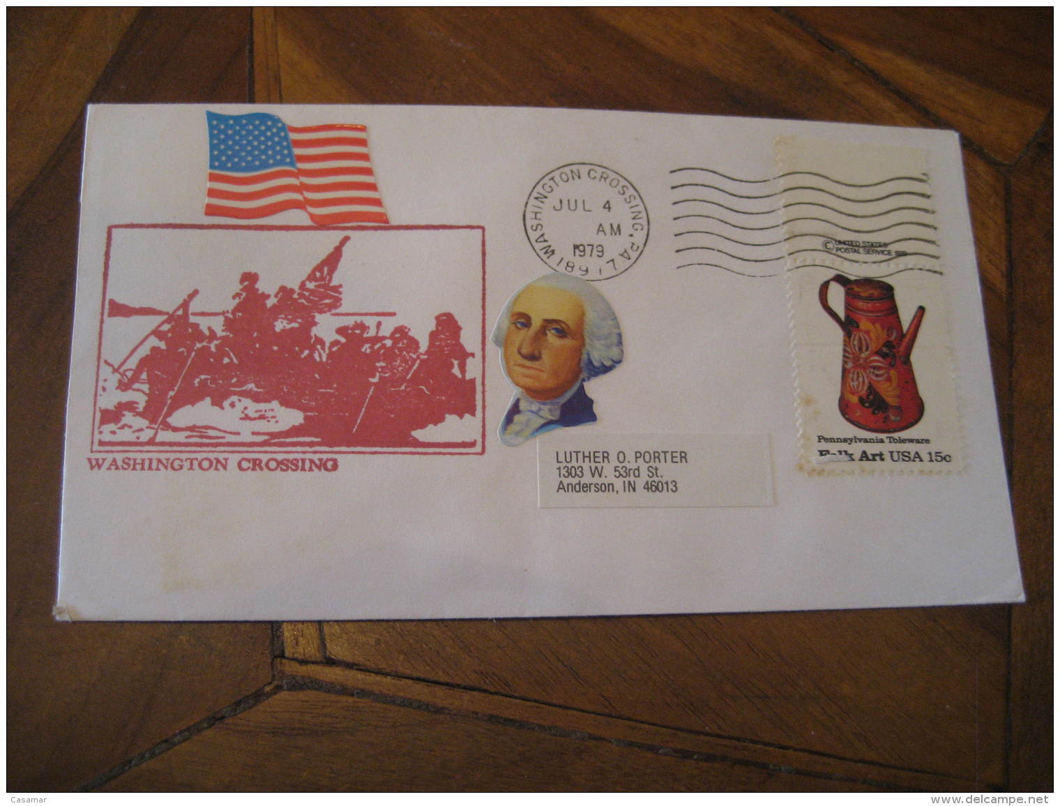 GEORGE WASHINGTON USA President Celebrities Celebrites WASHINGTON CROSSING 1979 Cancel Cover USA - George Washington