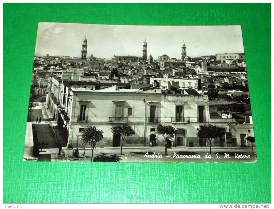 Cartolina Andria - Panorama Da S. M. Vetere 1954 - Bari