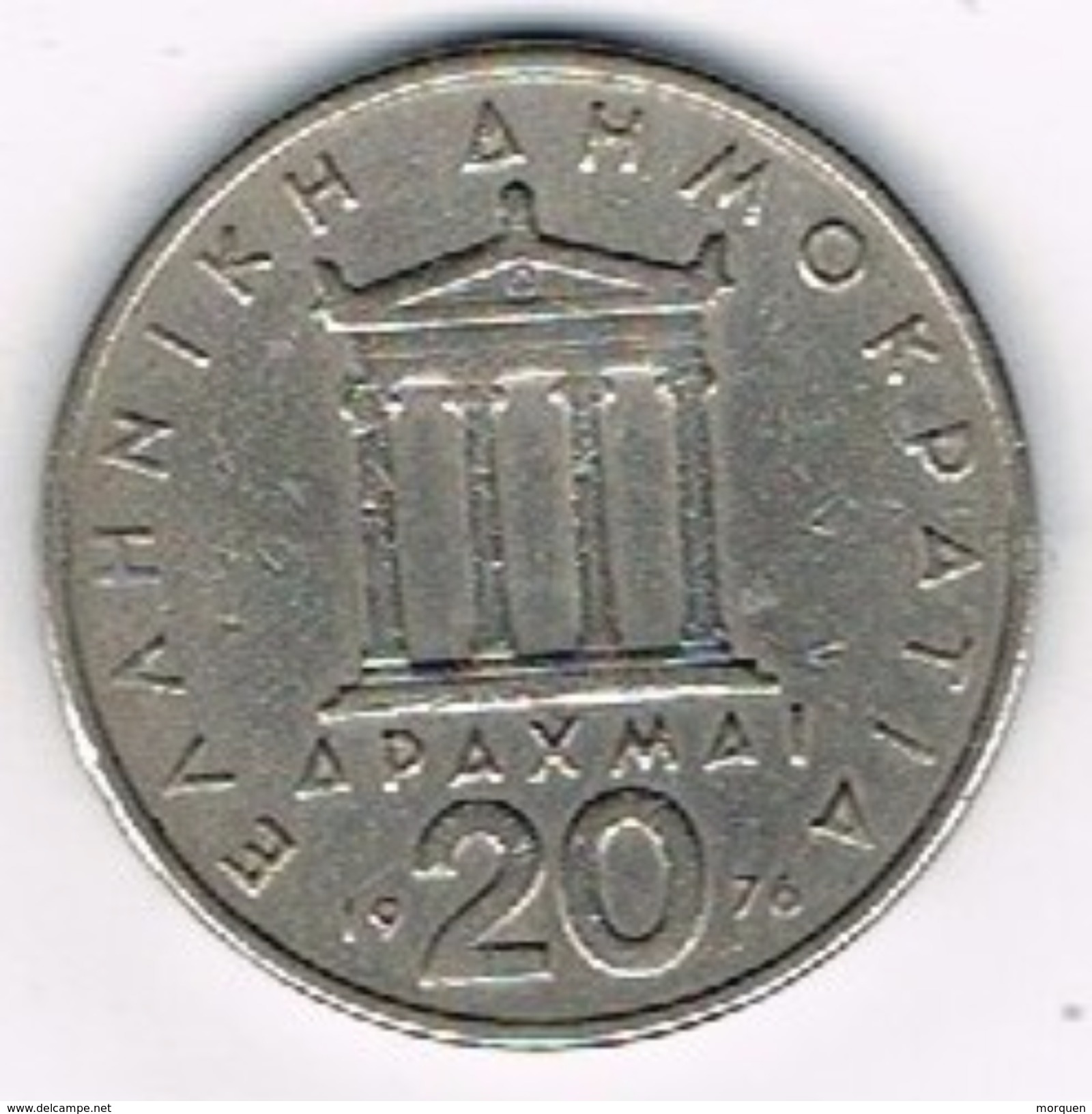 Moneda GRECIA, 20 Dracmas 1976, Busto De Pericles º - Grecia