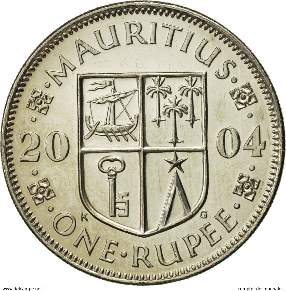 Monnaie, Mauritius, Rupee, 2004, FDC, Copper-nickel, KM:55 - Mauritius