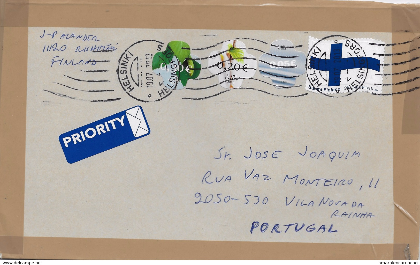 TIMBRES - STAMPS - MARCOPHILIE -  LETTRE FINLANDE POUR PORTUGAL - TIMBRES DIVERS - Covers & Documents