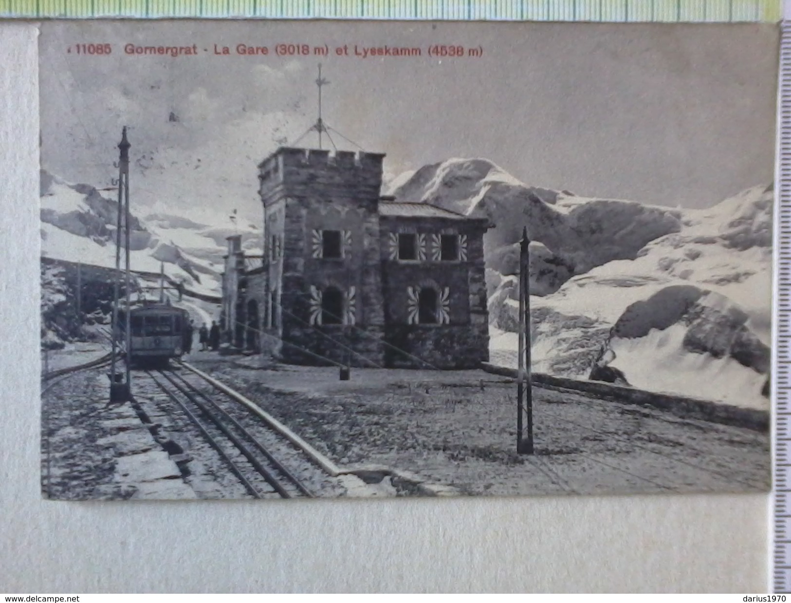 Car.  Zermatt - 1912 -Gornegrat -  La Gare - 3018 M. - Et Lysskamm - 4538 M. - Lyss