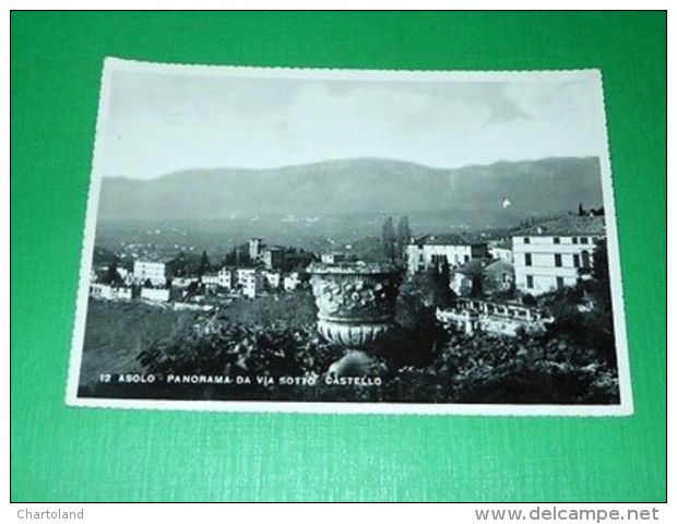 Cartolina Asolo - Panorama Da Via Sotto Castello  1950 Ca - Treviso