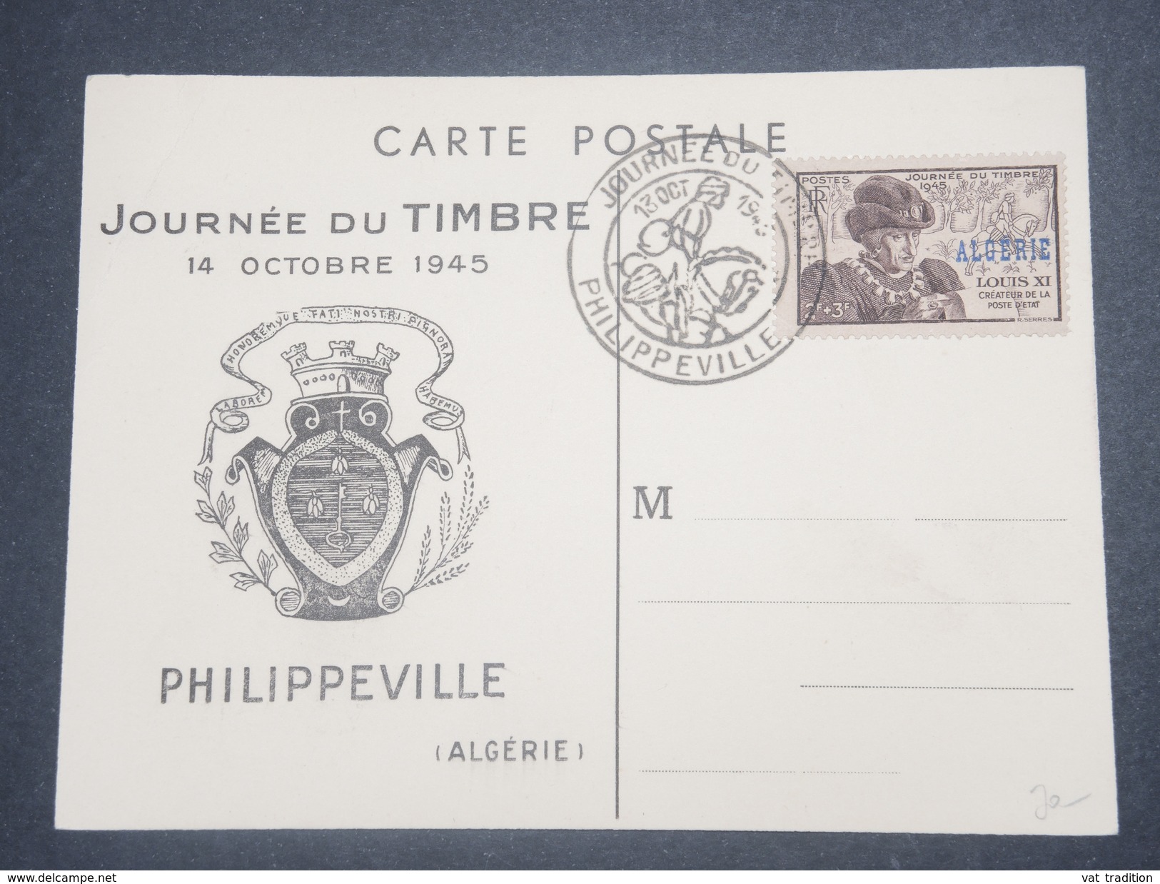 FRANCE/ ALGÉRIE - Carte De La Journée Du Timbre De Philippeville En 1945 - L 8659 - FDC