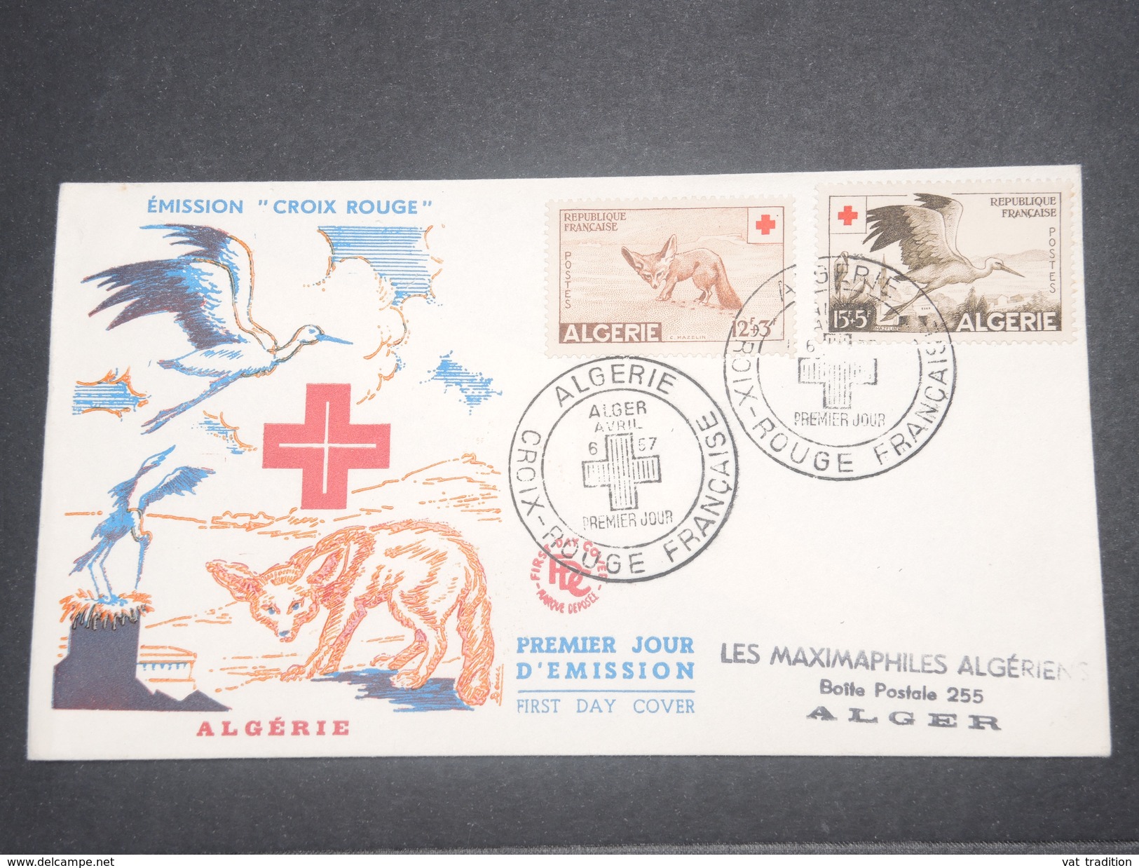 FRANCE/ ALGÉRIE - Enveloppe FDC Croix Rouge En 1957 - L 8664 - FDC