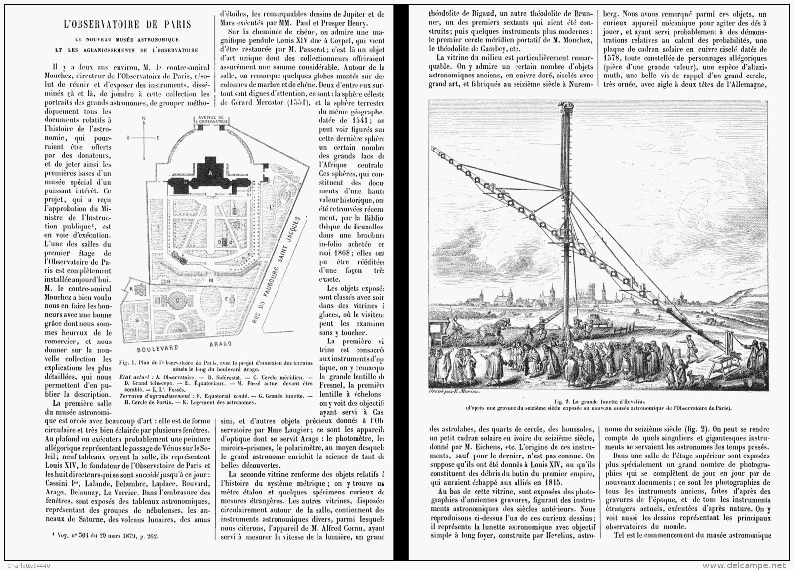 L'OBSERVATOIRE  DE PARIS  Le NOUVEAU MUSEE  ASTRONOMIQUE Et Le AGRANDISSEMENTS De L'OBSERVATOIRE  1881 - Parigi