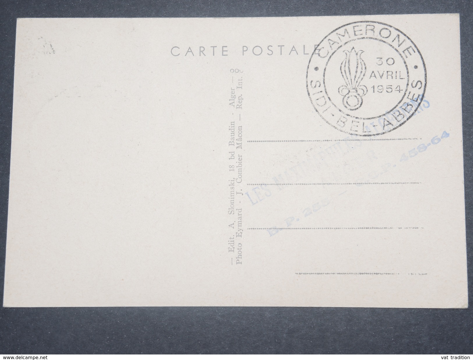 FRANCE/ ALGÉRIE - Carte Maximum Légionnaire En 1954 - L 8667 - FDC