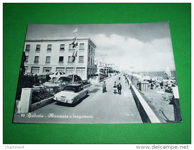 Cartolina Bellaria - Miramare E Lungomare 1962 - Rimini