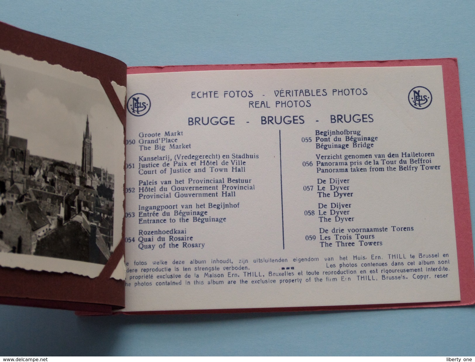 BRUGGE - BRUGES ( 1 ) - Anno 19?? Thill - 10 Stuks : Nrs 50 t.e.m. 59 / Carnet Real Photos ( zie foto's voor detail ) !!