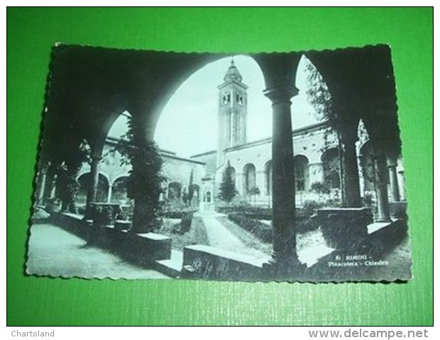 Cartolina Rimini - Pinacoteca - Chiostro 1941 - Rimini