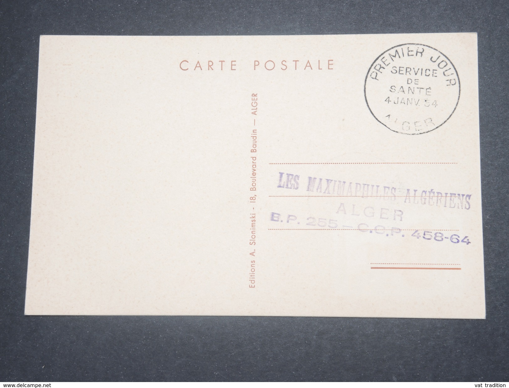 FRANCE / ALGÉRIE - Carte Maximum De Millon En 1954 - L 8675 - FDC