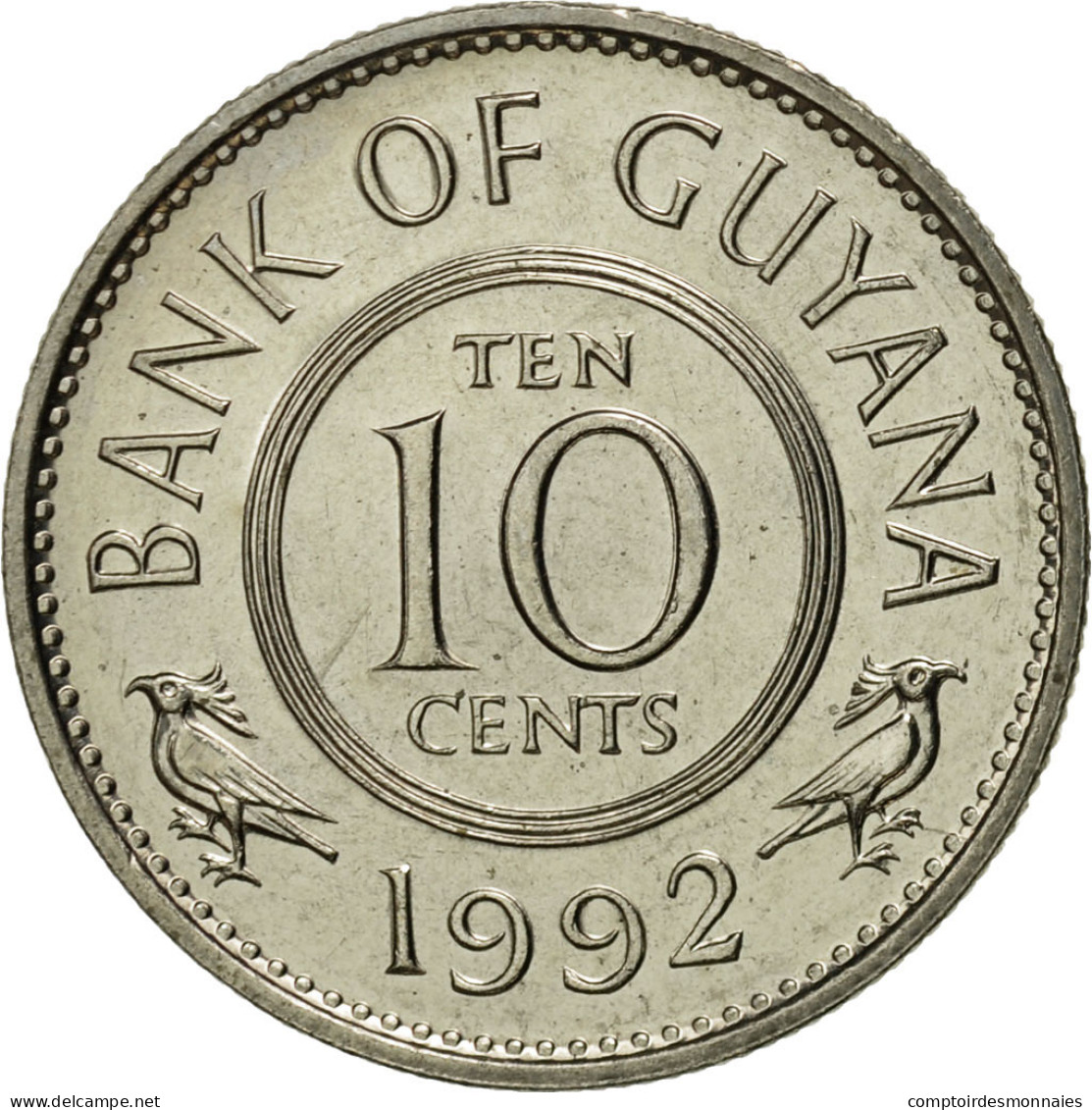 Monnaie, Guyana, 10 Cents, 1992, FDC, Copper-nickel, KM:33 - Guyana