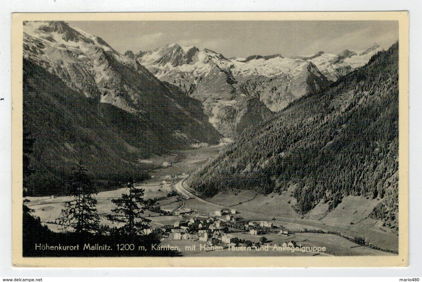 C.P.  PICCOLA     HOHENKURORT  MALLNITZ  MIT  HOHEN TAUERN UND ANKOGELGRUPPE      2 SCAN   (VIAGGIATA) - Mallnitz