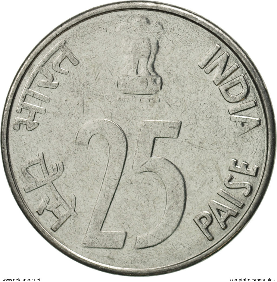 Monnaie, INDIA-REPUBLIC, 25 Paise, 2000, FDC, Stainless Steel, KM:54 - Inde
