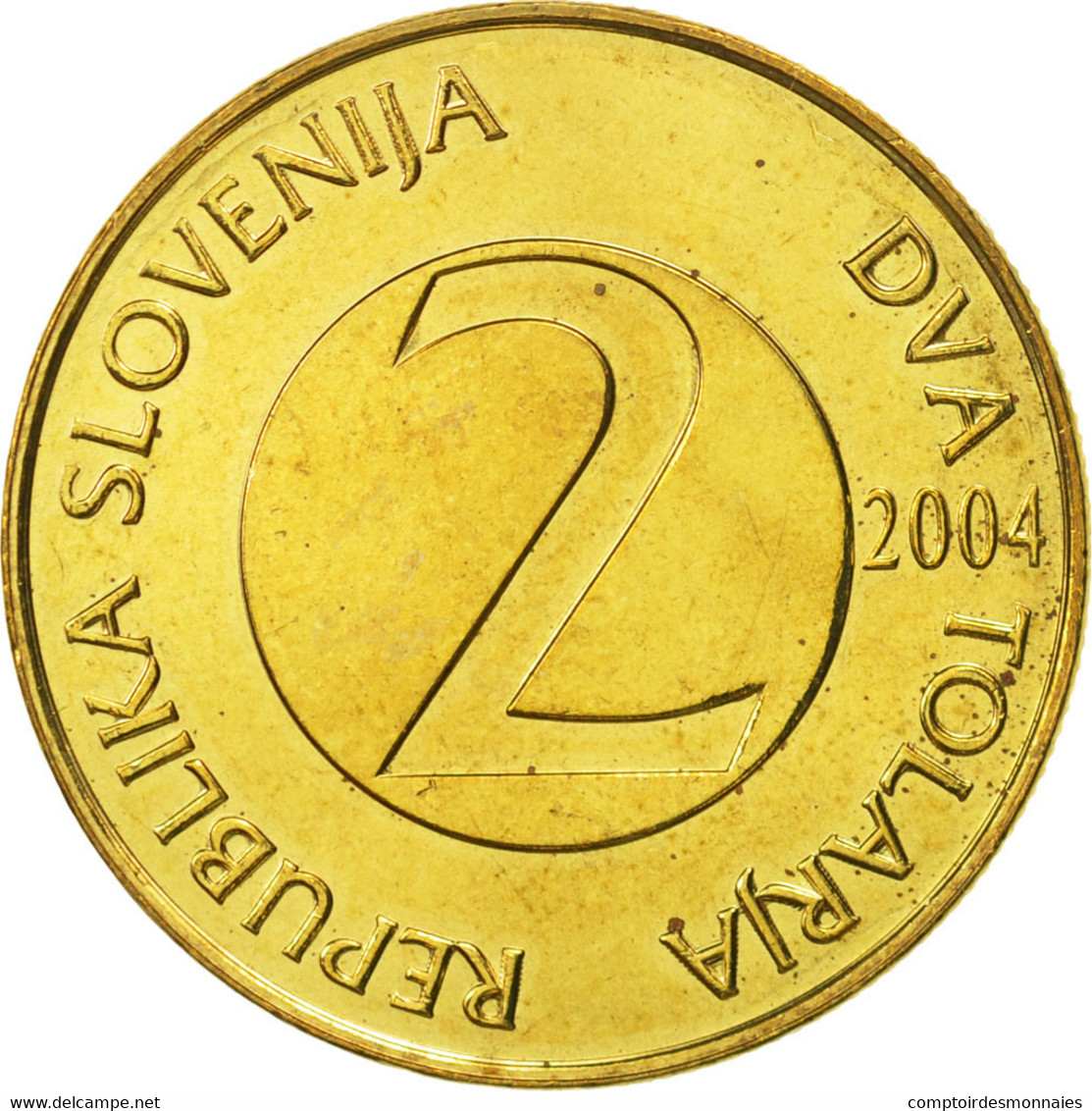 Monnaie, Slovénie, 2 Tolarja, 2004, FDC, Nickel-brass, KM:5 - Slovénie