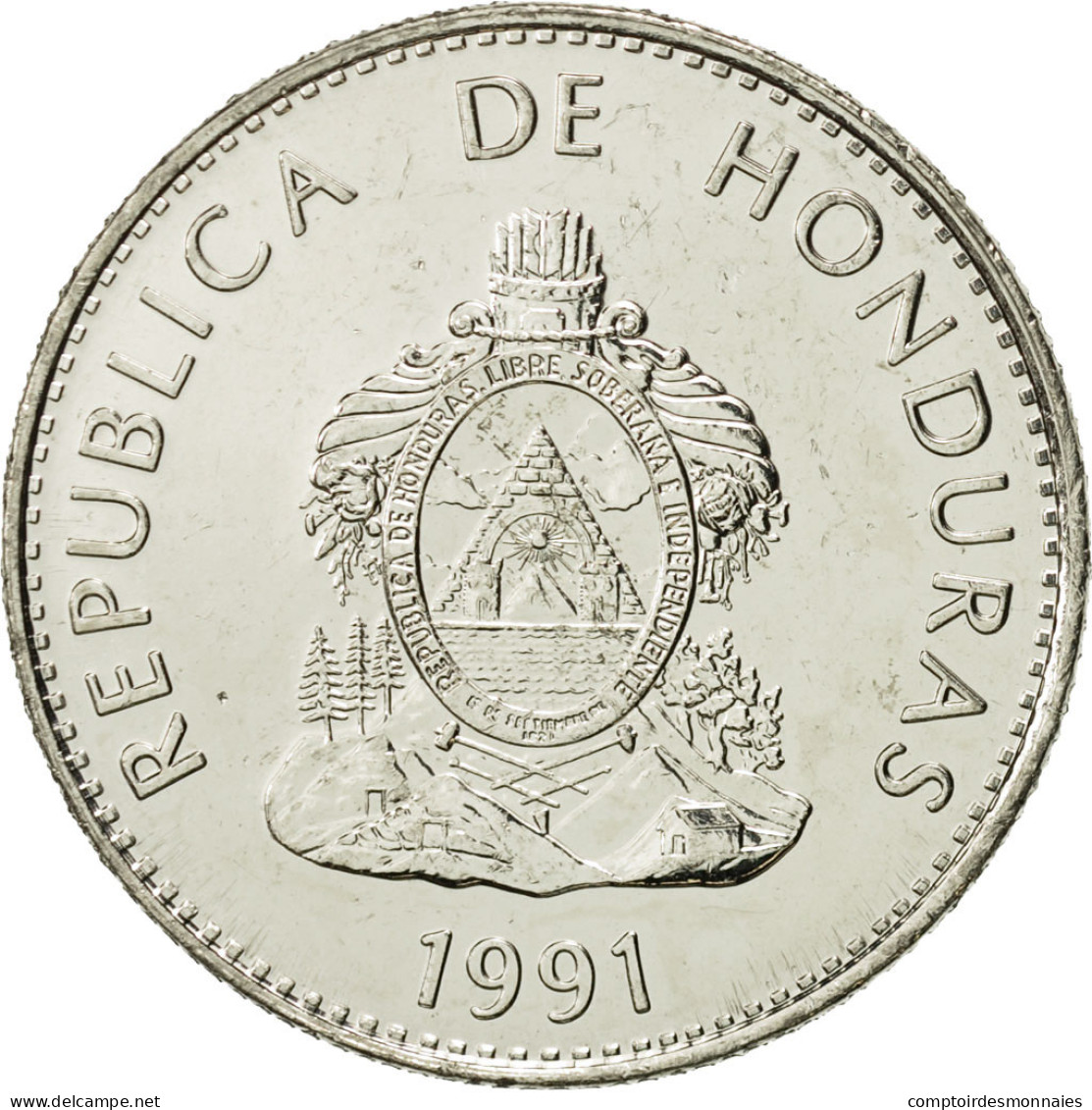 Monnaie, Honduras, 50 Centavos, 1991, FDC, Nickel Plated Steel, KM:84a.1 - Honduras