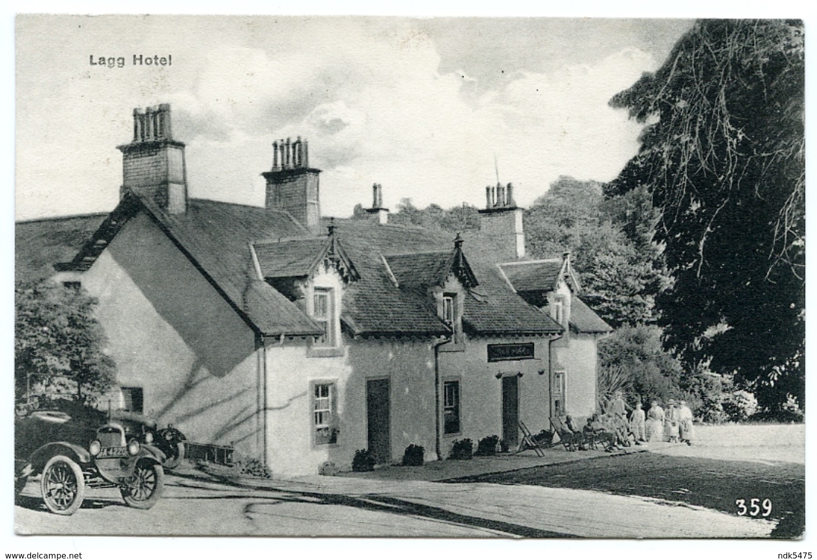 ISLE OF ARRAN : KILMORY - LAGG HOTEL / ADDRESS - GLASGOW, POLLOKSHIELDS, MAXWELL PARK, HAMILTON AVENUE (BUTTERS) - Ayrshire