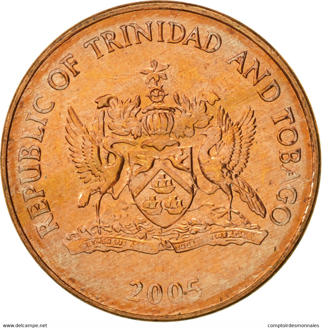 Monnaie, TRINIDAD & TOBAGO, Cent, 2005, Franklin Mint, FDC, Bronze, KM:29 - Trinité & Tobago