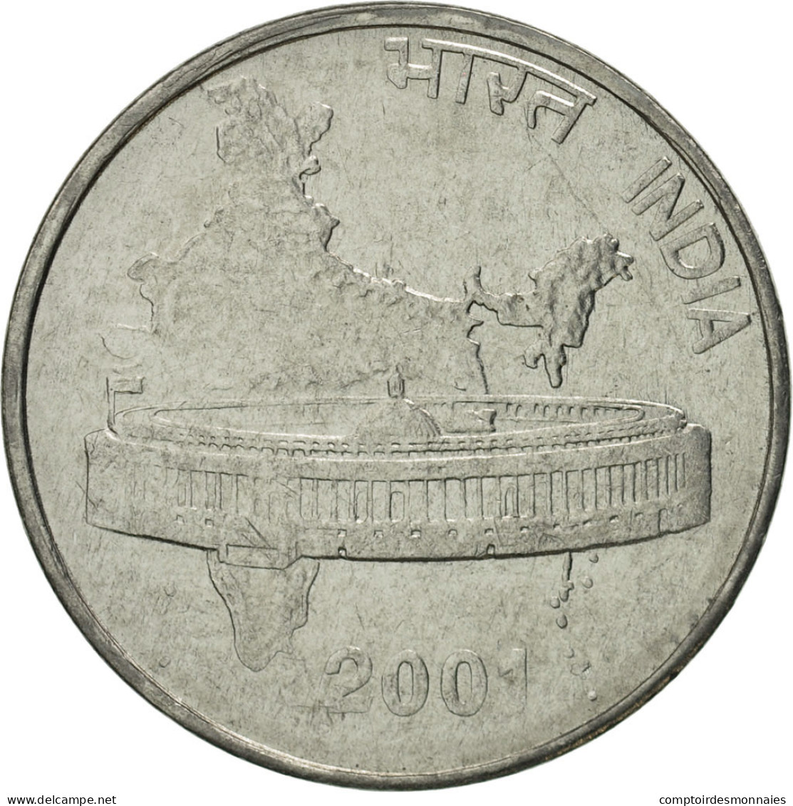 Monnaie, INDIA-REPUBLIC, 50 Paise, 2001, FDC, Stainless Steel, KM:69 - Inde