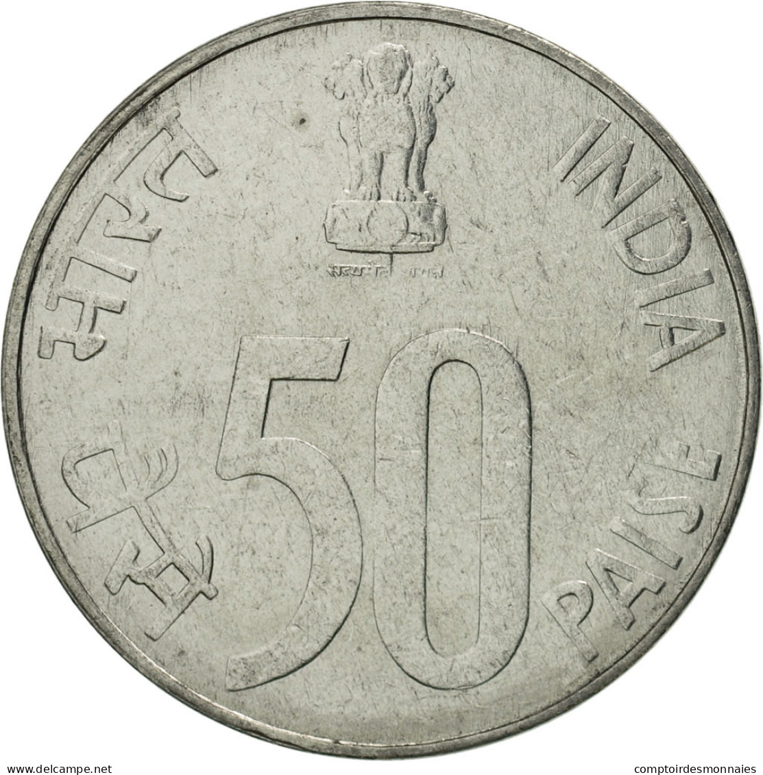 Monnaie, INDIA-REPUBLIC, 50 Paise, 2001, FDC, Stainless Steel, KM:69 - Inde