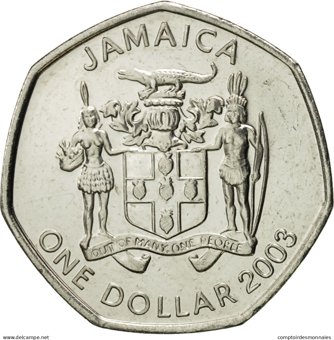 Monnaie, Jamaica, Elizabeth II, Dollar, 2003, British Royal Mint, FDC, Nickel - Jamaique