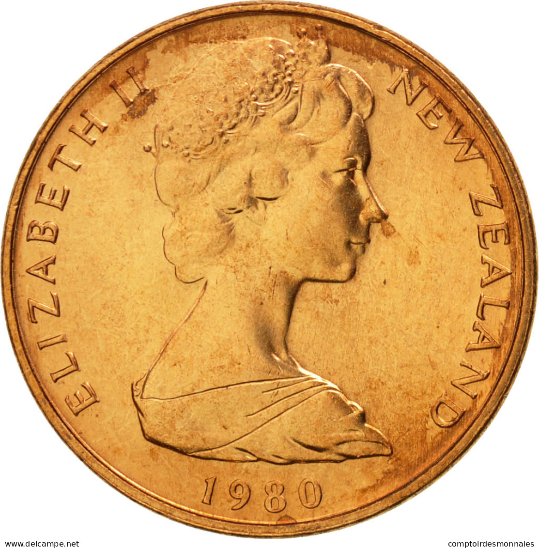 Monnaie, Nouvelle-Zélande, Elizabeth II, Cent, 1980, FDC, Bronze, KM:31.1 - Nueva Zelanda