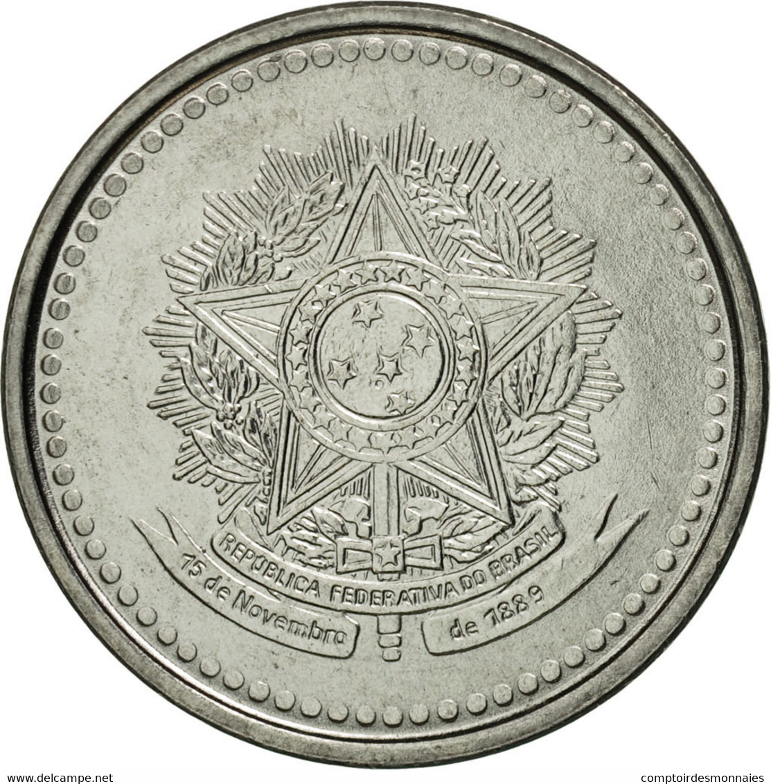 Monnaie, Brésil, 20 Centavos, 1987, FDC, Stainless Steel, KM:603 - Brésil