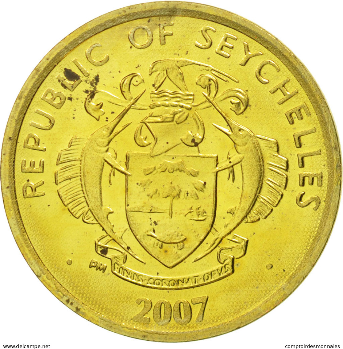 Monnaie, Seychelles, 5 Cents, 2007, Pobjoy Mint, SPL, Brass Plated Steel, KM:47a - Seychelles