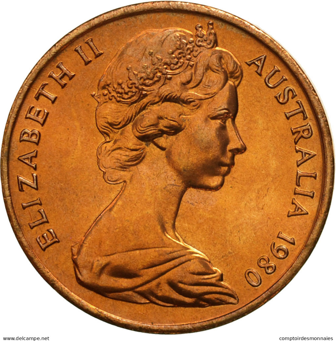 Monnaie, Australie, Elizabeth II, Cent, 1980, FDC, Bronze, KM:62 - Cent