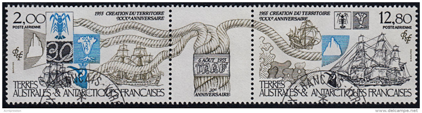 D0261 TAAF (French Antarctic Territories) 1985, SG 206-7 30th Anniv French Antarctic Territories,  Used - Used Stamps
