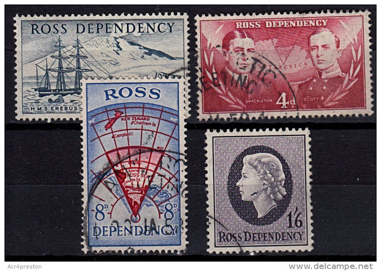 A5719 ROSS DEPENDENCY 1957,  SG 1-4  Definitives (pre-decimal Currency)  Used - Used Stamps