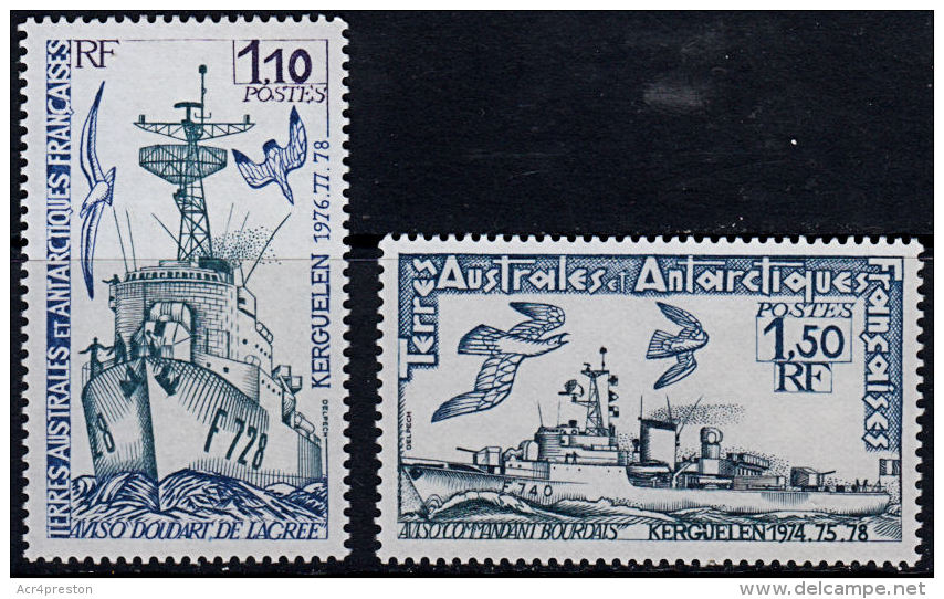 A0999 TAAF (French Antarctic Territories) 1980, SG 136-7, Boats, Ships,  MNH - Unused Stamps