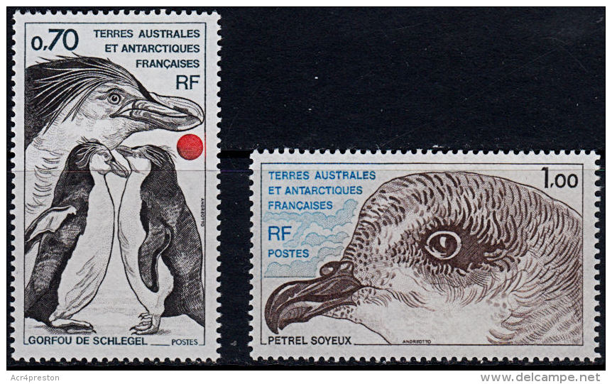 A0844 TAAF (French Antarctic Territories) 1980, SG 138-9  Antarctic Birds,  MNH - Unused Stamps