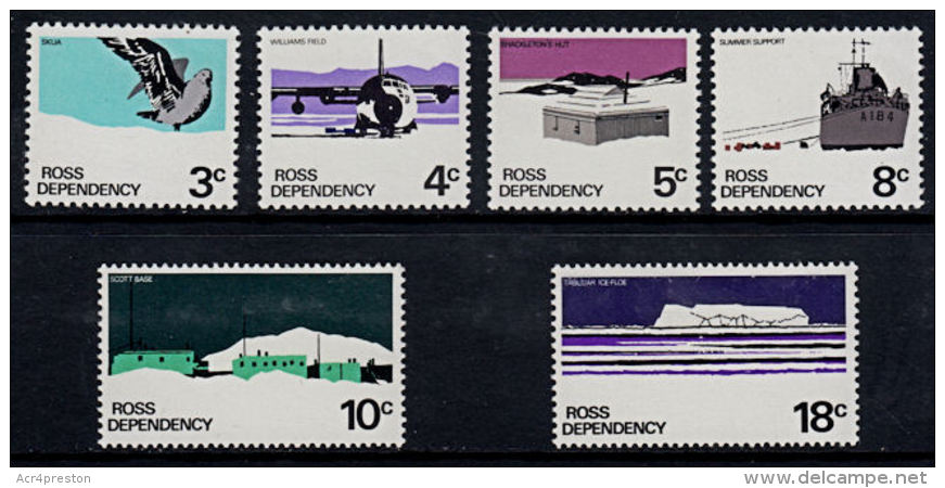 A0235 ROSS DEPENDENCY 1972, SG 9-14 Local Scenes, P13 &amp; P14&frac12; X 14, MNH - Unused Stamps