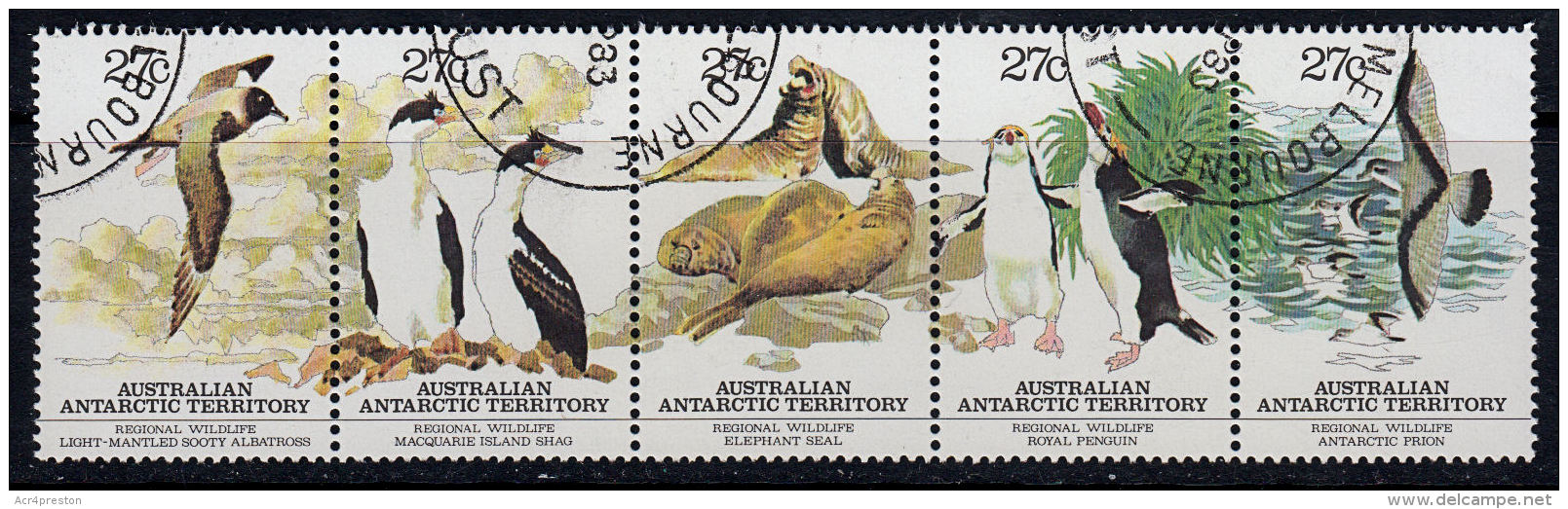 A0099 AUSTRALIAN ANTARCTIC TERRITORY 1983, SG 55-9 Regional Wildlife,  Fine Used - Used Stamps