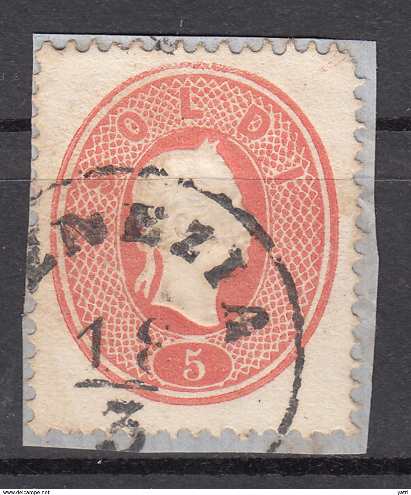 Lombardo Veneto (1863) - 5 Soldi Rosa Dent. 14 ( - Lombardo-Venetien