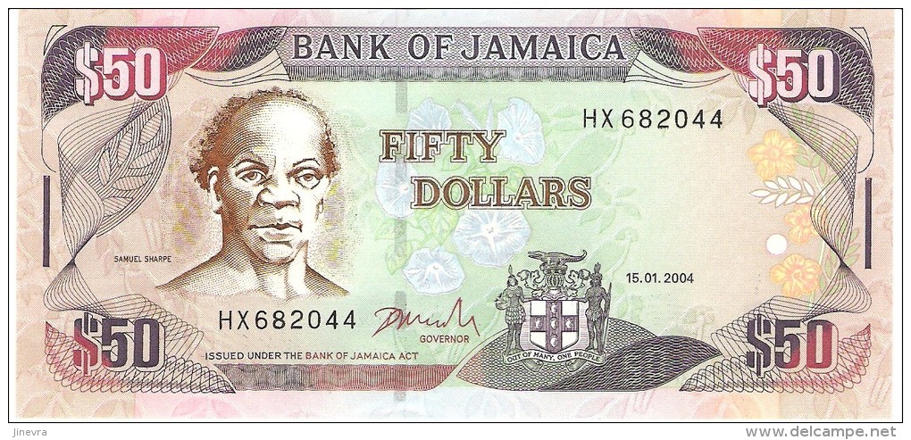 JAMAICA 50 DOLLARS 2004 PICK 83b UNC - Jamaica