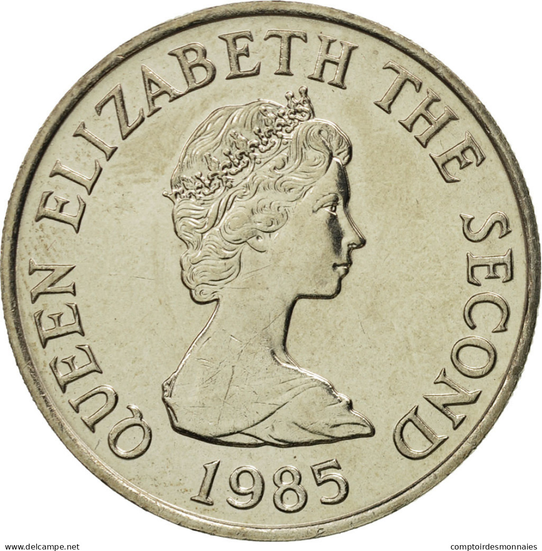 Monnaie, Jersey, Elizabeth II, 5 Pence, 1985, FDC, Copper-nickel, KM:56.1 - Jersey