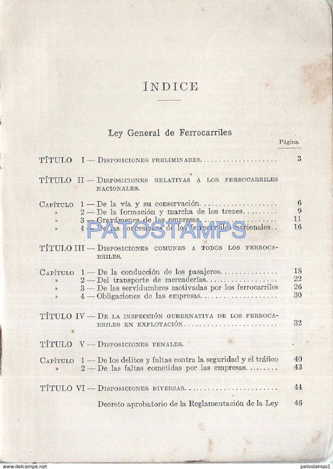 73597 ARGENTINA BS AS LEY Y REGLAMENTO DE LOS FERROCARRILES NACIONALES TREN TRAIN 1932 PAG 406 NO POSTAL POSTCARD - Eisenbahnverkehr