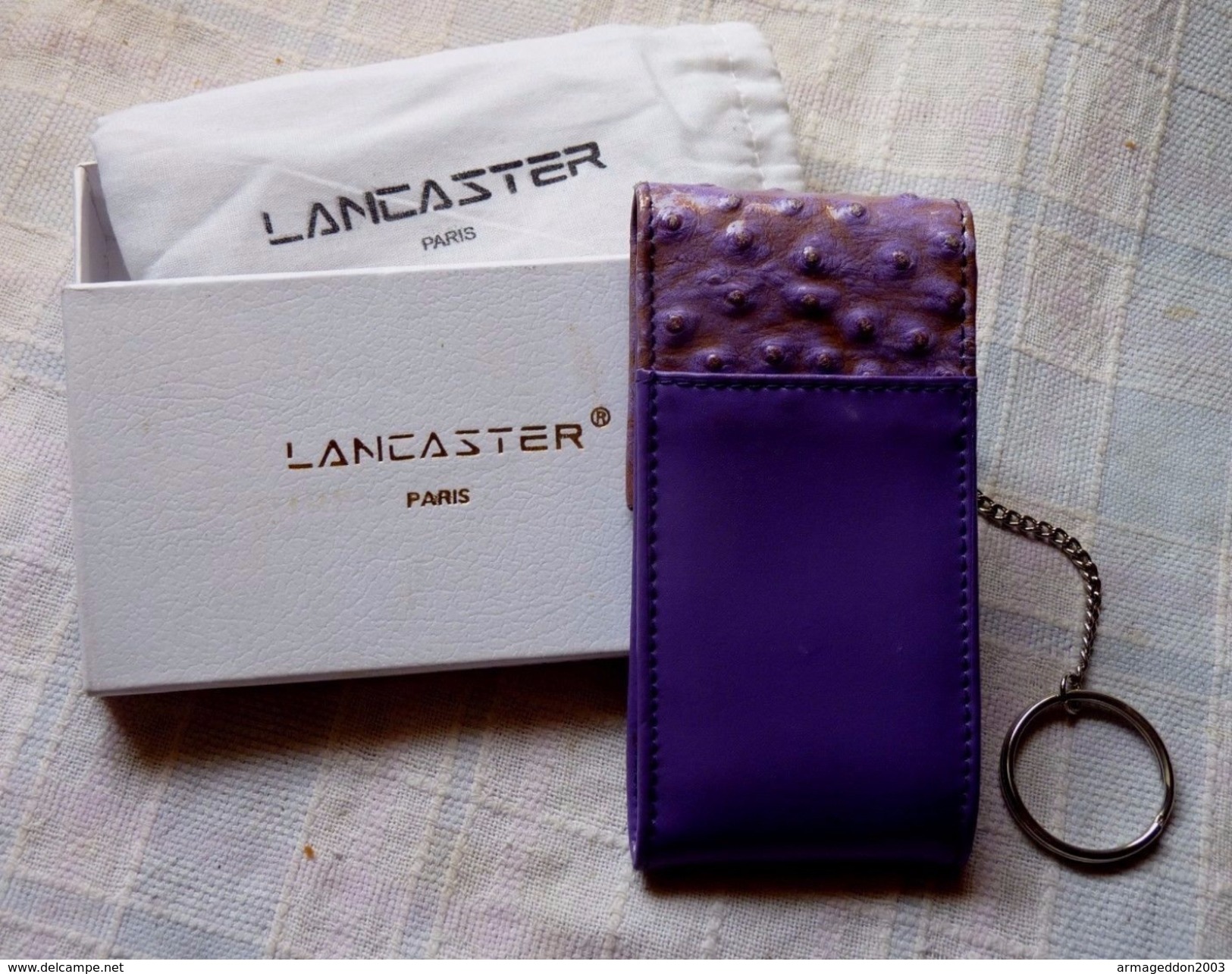 PORTE CLEFS VIOLET LANCASTER TOTALEMENT NEUF BOITE POCHETTE - Alta Moda