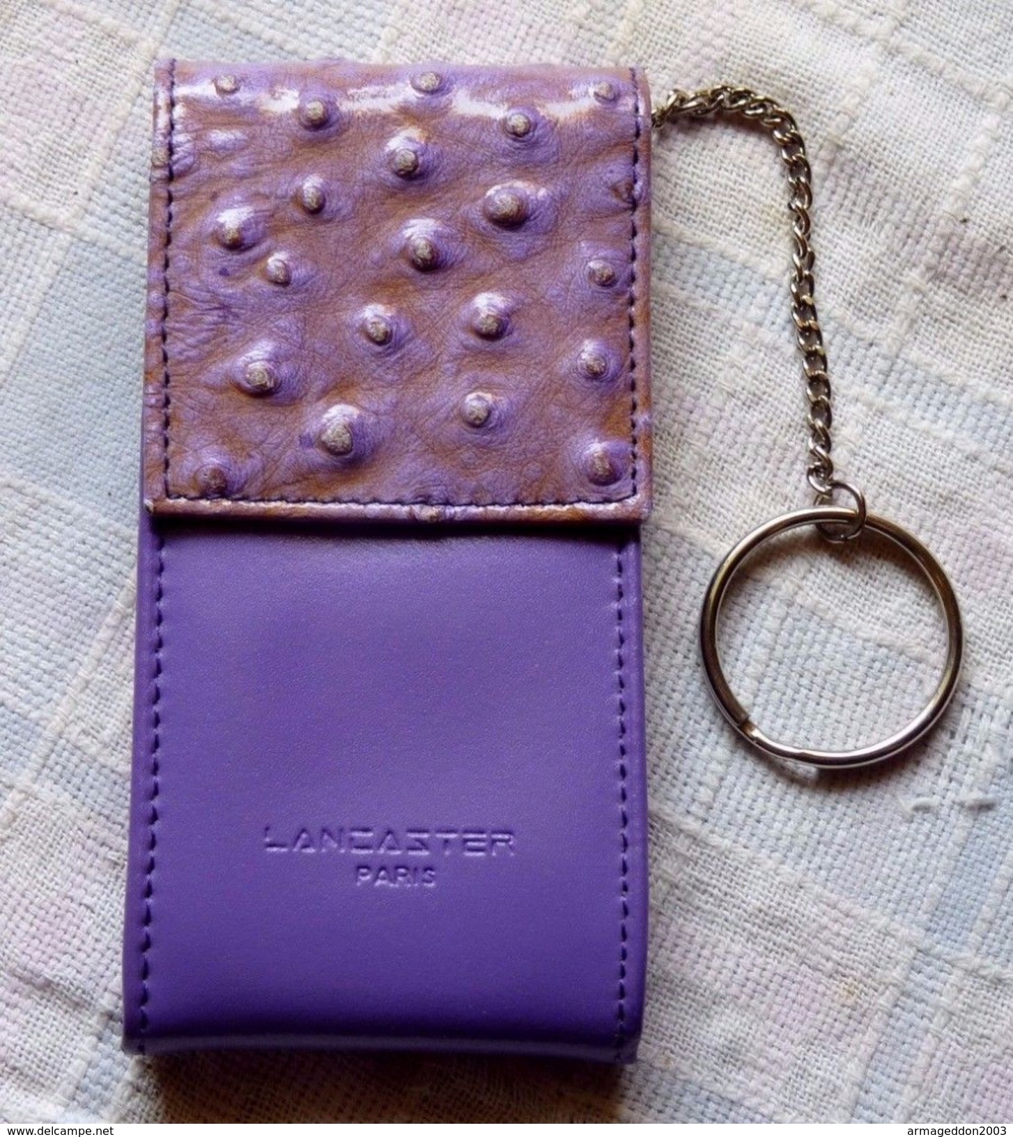 PORTE CLEFS VIOLET LANCASTER TOTALEMENT NEUF BOITE POCHETTE - Alta Moda