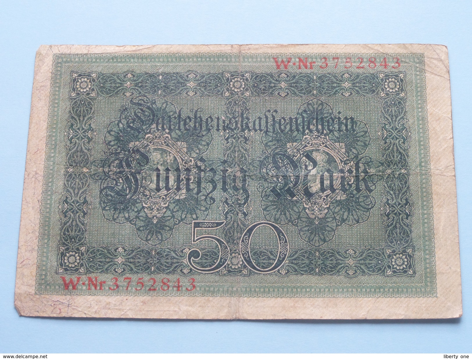 FUNFZIG MARK Berlin 5 August 1914 - W.Nr3752843 ( Please See Photo ) ! - Autres & Non Classés