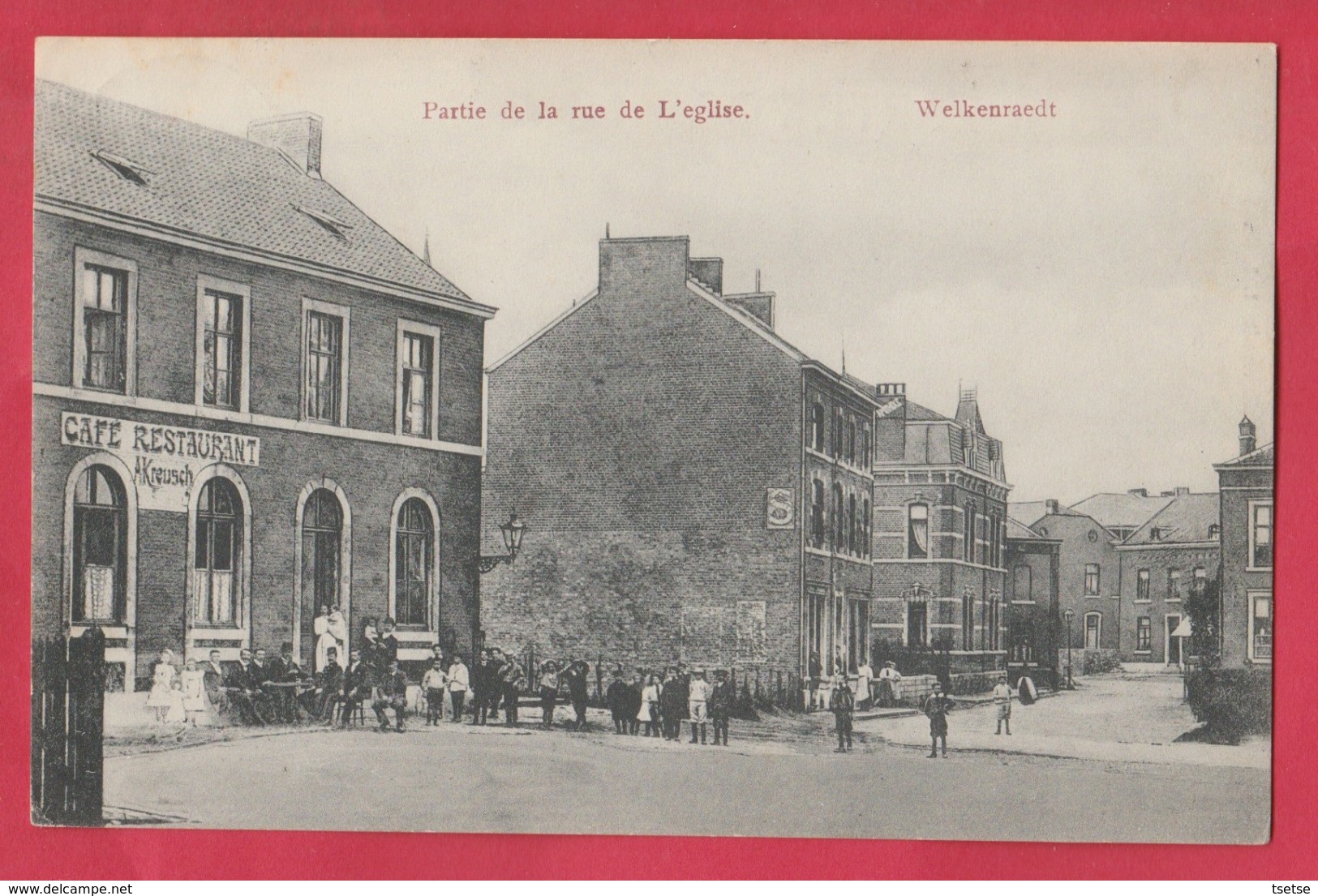 Welkenraedt - Partie De Le Rue De L'église ... Belle Animation - 1909 ( Voir Verso ) - Welkenraedt