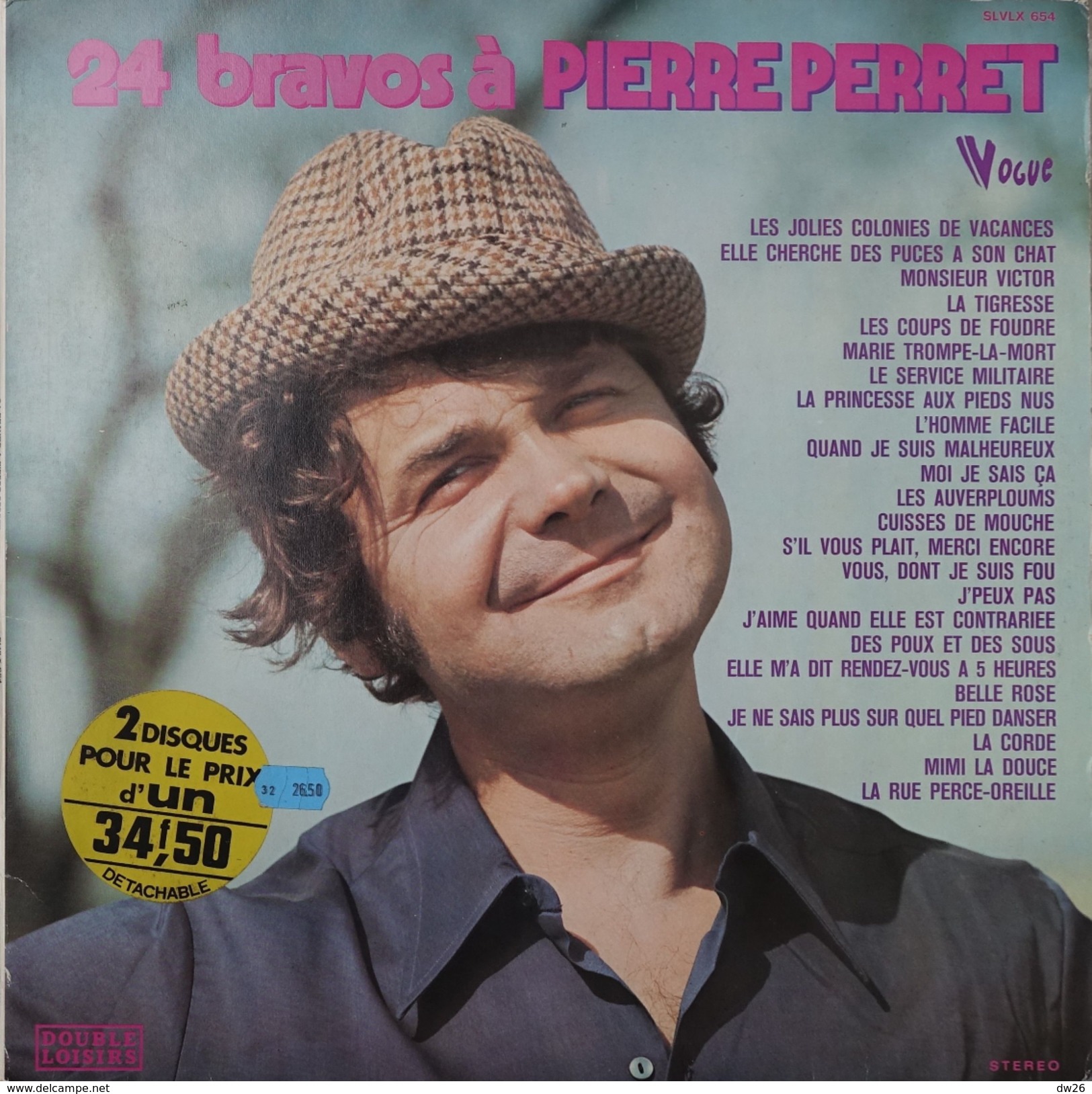 Double Disque Vogue: 24 Bravos à Pierre Perret - Les Jolies Colonies De Vacances, La Tigresse... - Autres & Non Classés