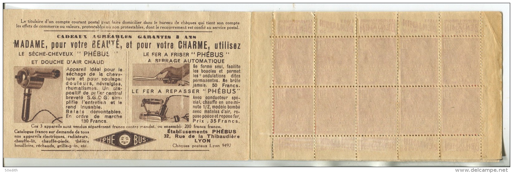 N°272  CARNET De 20 Timbres Pub Benjamin, Couverture Serviette éponge Neptune - Autres & Non Classés