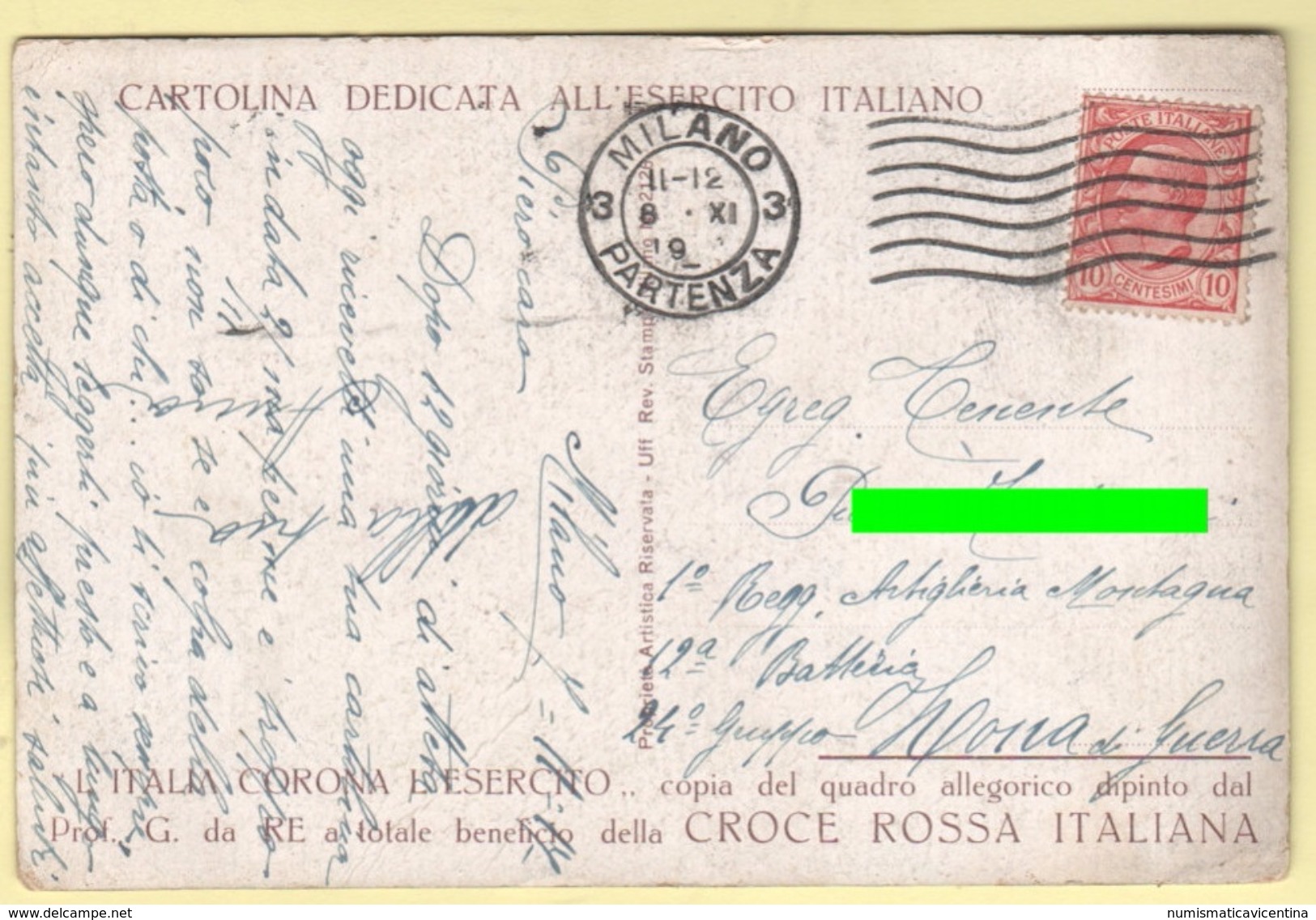 Pro Croce Rossa Regio  Esercito  Cp 1917 - Guerra 1914-18