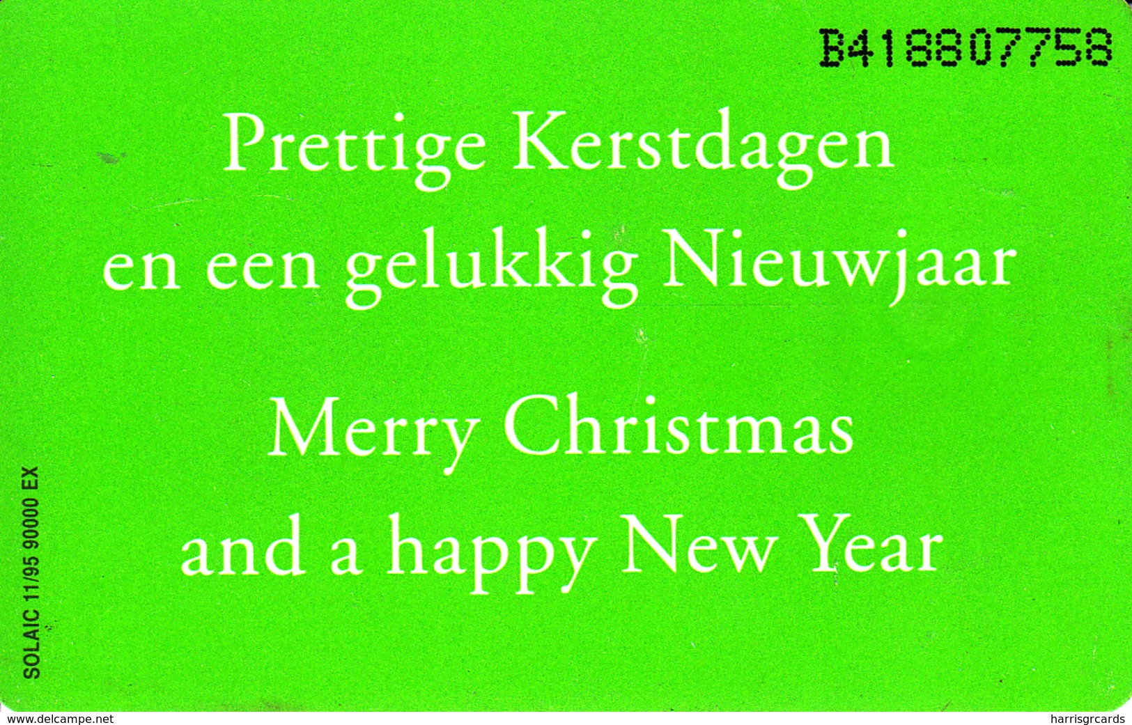 NETHERLANDS - Santa Claus, Merry Christmas ,Tirage 90,000 , Used - Noel